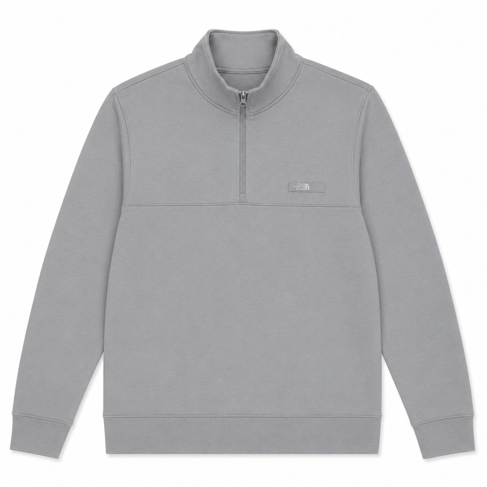 Ocean Coast‎ Quarter Zip Pullover Mens Size L Fog Grey Mock Neck Sweashirt NWT